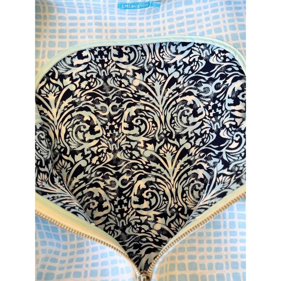 J. McLaughlin Scuba Dress Neoprene Fit and Flare Geo Block Preppy Beach, L - Picture 14 of 15